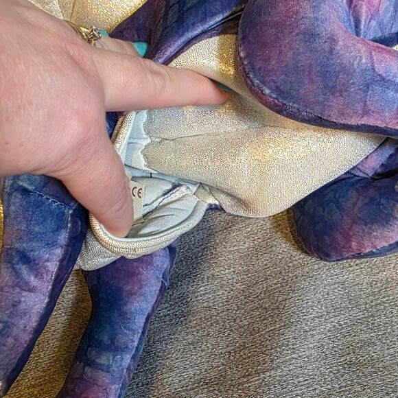 Folkmanis Large Purple Beaked Dragon Hand Puppet Plush Toy EUC - Picture 7 of 9